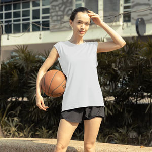 Ultifresh Débardeurs unisexes Sporty Hip Hop Tricotés 100% Polyester Respirant Évacuation de l'humidité Broderie 3D Col rond 160g - Product Image 4