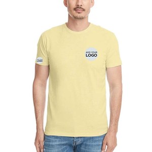 T-shirt en jersey à col rond pour homme, coupe ajustée, 65% polyester, 35% coton peigné à anneaux - Product Image 1