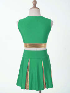 ชุดเชียร์ลีดเดอร์สำหรับการแข่งขันสำหรับเด็กผู้หญิง ชุดยูนิฟอร์มแบบไม่มีแขนสั่งทำพิเศษสำหรับทีมเชียร์โรงเรียน ชุดสไตล์ทีม - Product Image 3