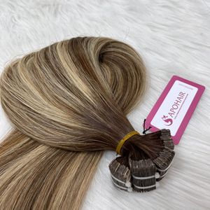 Bande Offre Spéciale dans les extensions de cheveux Balayage aligné sur les cuticules Bande naturelle Remy dans l'extension de cheveux Perruques de cheveux humains Remy Double dessiné - Product Image 2