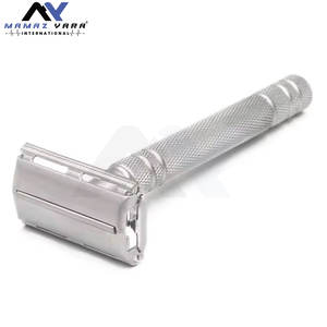 Premium Men's Double Edge <b>Razor</b> with Straight <b>Blades</b> Stainless Steel Safety Grooming Shaver for Smooth Shaves - Product Image 5