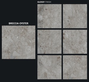 Vistaar Carreaux de porcelaine modernes 800x800mm aspect marbre brillant 80x80cm polis pour hall extérieur Salle de bain Firebrick Inspiré - Product Image 5