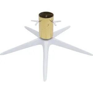 ขาตั้งต้นคริสต์มาสโลหะเคลือบสีเขียวพร้อมสกรูแน่นสำหรับต้นไม้จริงและคุณสมบัติการยึดเกาะของน้ำ - Product Image 6