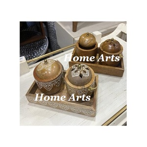 Lot de 2 brûleurs de Oud Mabkhar de taille personnalisée au design merveilleux avec boîte et plateau en acrylique - Product Image 2