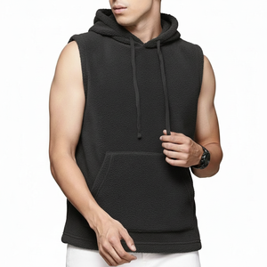 Sudadera sin Mangas de Forro Polar para Hombre, Venta Caliente, Material 100% Algodón, Transpirable, Estilo Casual Urbano, Logotipo Personalizado - Product Image 4