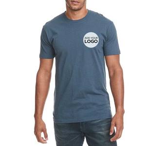 For Level Men's Slim Fit 100% Cotton T-Shirt with Custom Color Size Logo-Cotton/<b>Bamboo</b> <b>Fiber</b> Options - Product Image 2