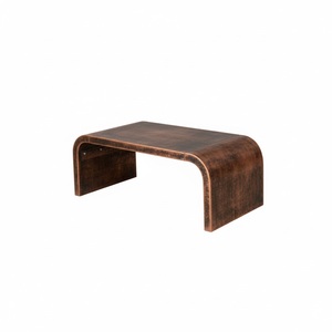 Mesa de Centro de Metal de Lujo con Acabado en Cobre Antiguo, Muebles Decorativos para Sala de Estar, Mesas Auxiliares Hechas a Mano - Product Image 1