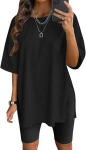 Camisetas de gran tamaño con logotipo personalizado para mujer Camiseta de manga corta de algodón OEM con estampado de transferencia de calor - Product Image 4