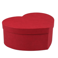 Boîte cadeau en forme de grand cœur rouge pour fleurs, emballage en chocolat, vente en gros
