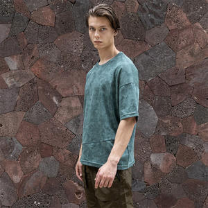 T-shirt à épaules tombantes en coton poly mélangé léger respirant et tissu à séchage rapide pour hommes - Product Image 4