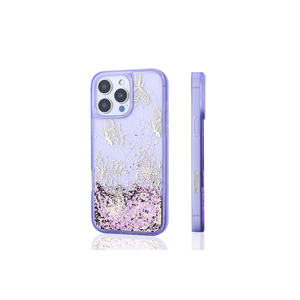 Étui en silicone souple transparent de luxe pour iPhone 16 Pro, imprimé papillon, paillettes, coque arrière protectrice pour téléphone portable - Product Image 3