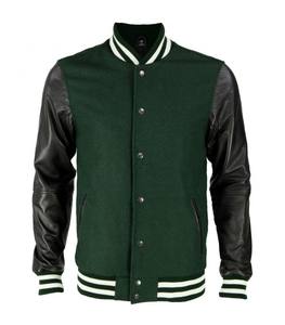 Vintage Men's Baseball Letterman Jackets Wool Chenille Embroidery Custom Logo Patchwork Design Long Winter <b>Thin</b> Leather Sleeve - Product Image 2