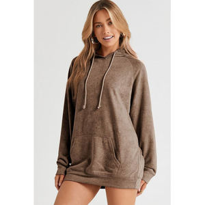 Women Custom Printed Washed Fleece Soft Warm Pullover <b>Hoodie</b> Long Sleeve Casual Oversized <b>Comfy</b> Daily Wear Street Style Front - Product Image 3