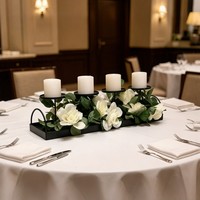 Ensemble de porte-bougies en fer forgé, support décoratif pour bougies, pour table de mariage et fête