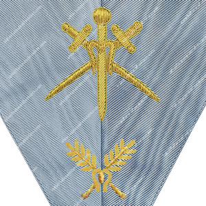 COLLAR DE OFICIAL DE REGALIA MASÓNICA MAESTRO DE CEREMONIA DE RITO TRADICIONAL FRANCÉS - Product Image 2