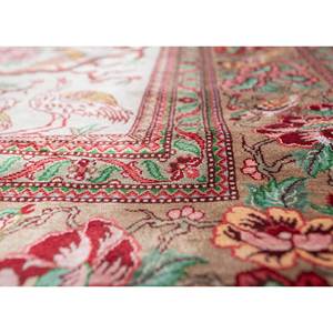 Alfombra de Seda Anudada a Mano Gulmarg, Grande, con Patrón Floral Rojo y Naranja, Rectangular, para Sala de Estar -Pae-5824 - Product Image 3