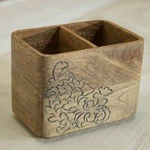 Porte-ustensiles en bois de conception décorative de fleur en gros pour mariage d'hôtel de restaurant à bas prix - Product Image 2