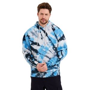Venta al por mayor Loose Fit Mens Tie Dye Hoodie Oversized Cotton Fleece Pullover Sudadera Streetwear Custom Logo Unisex Hoodie - Product Image 1