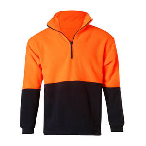 Taped Hi Vis Zip Front Fleece Hoodie Unisex Biomotion Vic Rail Safety Jumper Reflex Hi-Vis Sudadera - Product Image 2