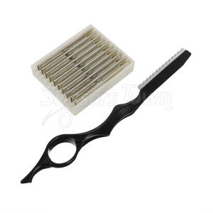 Maquinilla de afeitar para el cabello de salón con mango ergonómico de logotipo personalizado y cuchillas afiladas reemplazables - Product Image 4