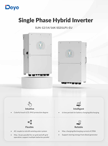 อินเวอร์เตอร์ไฮบริดเฟสเดียวแบบ2 MPPT อินเวอร์เตอร์ไฮบริดเฟสเดียว16KW 3.6kw เอาท์พุทสาม IP65แอลซีดีป้องกันดีเย12KW อินเวอร์เตอร์ไฮบริด - Product Image 2