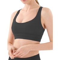 Soutien-gorge de sport Yoga Fitness Course à pied Gym Grande taille Léger Anti-bactérien Sans couture Coton biologique Respirant Écologique