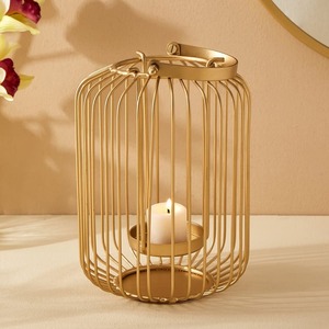 Available High Quality Round Available Glass Candle <b>Jar</b> for Home & Hotel Decoration New Design Best Price Metal Candle Lantern - Product Image 3