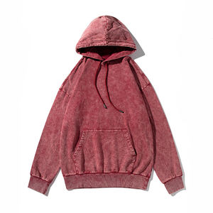 Manufacturer Customized Logo No <b>strings</b> Hoodies drop shoulder Custom design logo plus size streetwear Hoodies - Product Image 4