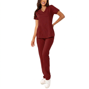 Tenue médicale tendance unisexe en tricot, confortable, sur mesure, de haute qualité, de luxe, rose, motif floral, été - Product Image 6