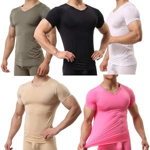 Camiseta para hombre, camiseta de compresión para hombre, antiolor, absorbe la humedad, camiseta de entrenamiento - Product Image 5