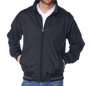 Veste de sport pour homme, design et couleur personnalisés, noire, col rabattu, fermeture éclair, en cuir, style streetwear décontracté - Product Image 5