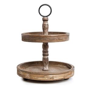 Exclusivo Soporte para Postres de Madera de Calidad, Diseño Clásico, Forma Redonda, Soporte para Tartas de 3 Niveles para Decoración de Mesa - Product Image 4