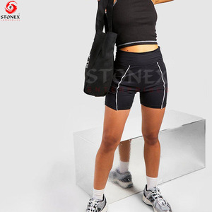 Shorts pour femmes hanches levage coupe serrée taille haute Fitness course en plein air en gros personnaliser Logo - Product Image 2
