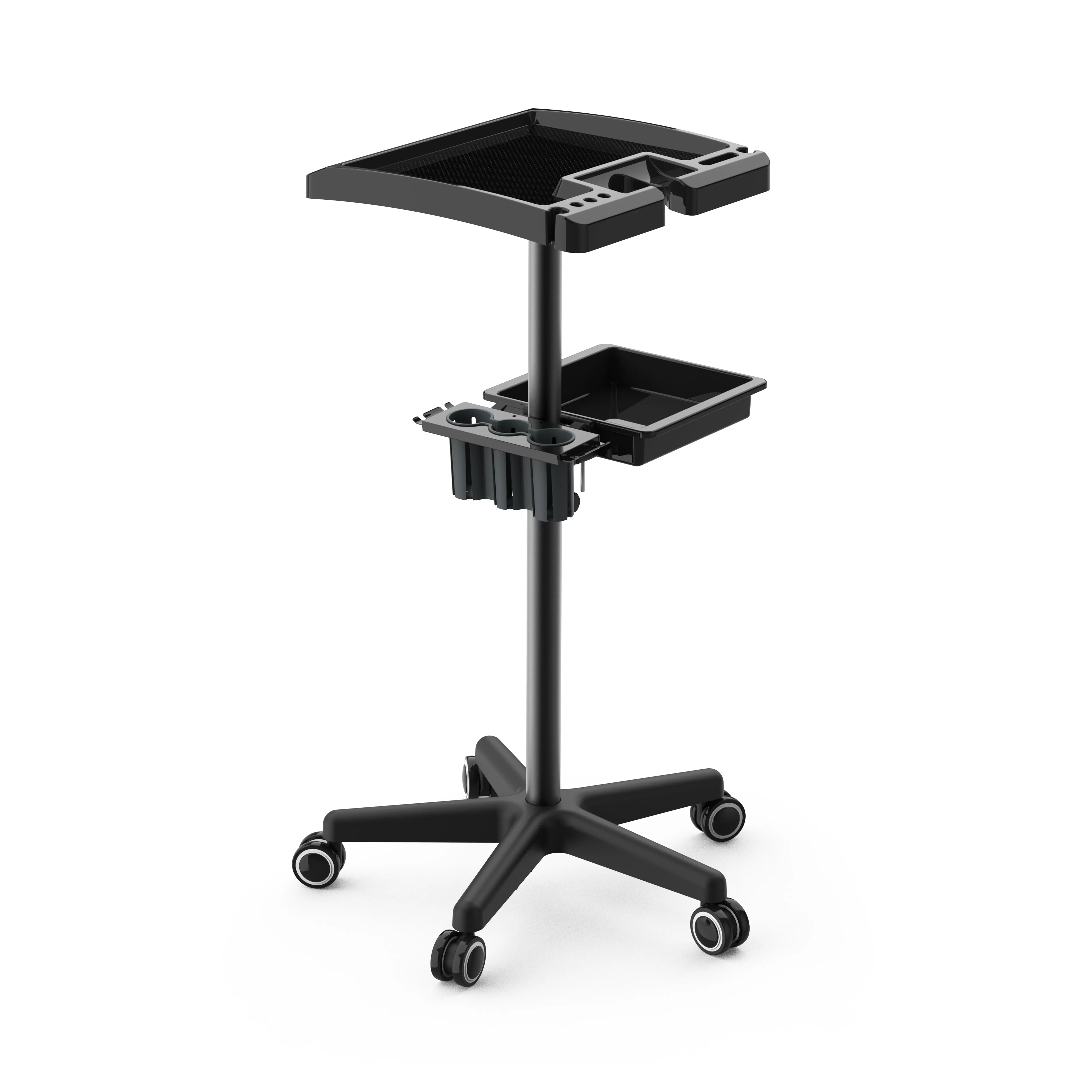 Professional Fashion Hairdressing Equipment 2-in-1 Dryer Holder Salon Service Tray With Folding Tray And Appliance Holders