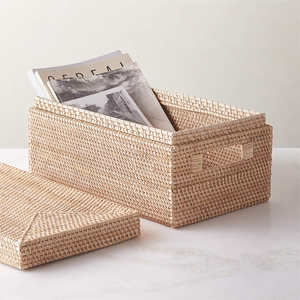 100% Handmade Top Quality Sustainable Natural Eco-friendly <b>Rattan</b> <b>Storage</b> <b>Box</b> with Lid Made From the Top Wholesale Factory - Product Image 6