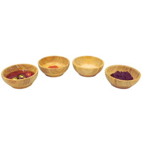 High Quality Custom Eco-Friendly Solid <b>Bamboo</b> Country Style Salad <b>Bowls</b> Set 2 Wicker Crafts Server Soup Home Decoration Mixing - Product Image 2