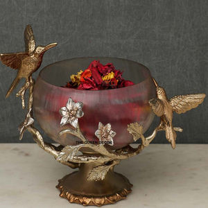 Elegante Tazón Decorativo de Acero Inoxidable, Forma Redonda, Acabado Dorado Pulido Brillante, Estilo Antiguo, Vajilla Segura - Product Image 6