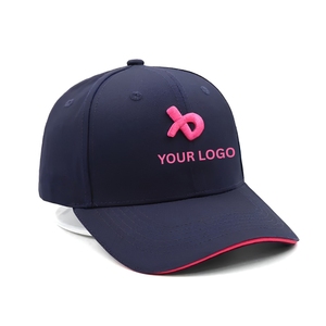 Lightweight Performance Golf Hat 6-Panel Breathable Baseball Cap With Custom 3D Embroidery Logo Inner Tape Metal <b>Clip</b> Closure - Product Image 1