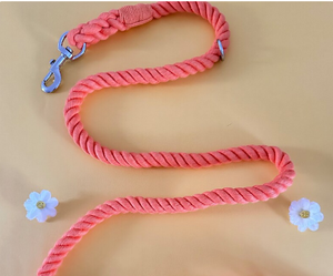 Tangerine Orange Rope Lead - Dog Walking Lead Algodón Durable y Fuerte - Product Image 2