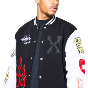 Veste d'université classique Fournisseur OEM Ourlets côtelés à l'avant Options de broderie personnalisées pour les écoles ou les équipes - Product Image 6