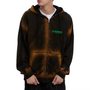 Nouveau style 2026 – Sweat à capuche zippé pour homme de qualité supérieure en molleton de coton épais ou en tissu éponge français, séchage rapide, respirant, coupe oversize - Product Image 2