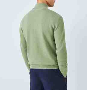 Pulls en tricot pour hommes décontractés et professionnels à manches longues, 100% coton, logo sur le devant, épais, pull d'hiver - Product Image 2