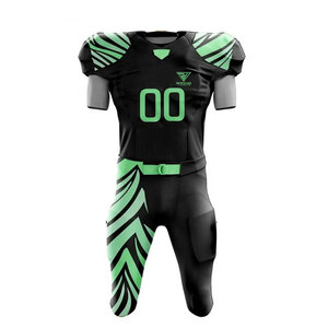 Uniforme de Fútbol Americano Personalizado de Alta Calidad y Bajo Precio con Logotipo en Color, 100% Poliéster de Secado Rápido, Estampado Animal, Conjuntos de Manga Corta - Product Image 1
