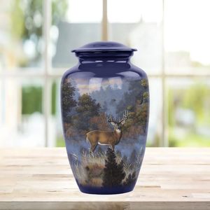 Dernières nouvelles urnes de crémation en métal de conception fournitures funéraires en laiton fini coloré exportateur en gros urnes de cendres humaines mémorial - Product Image 5