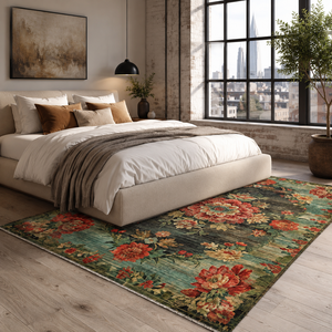 Netline Home Abstract Heritage Black Washable <b>Rug</b> - Product Image 4