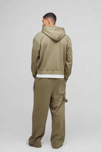 Conjunto Deportivo de Dos Piezas con Sudadera con Capucha y Cremallera Extra Grande, Diseño Nuevo, Ropa Urbana, Personalizable, de Algodón, Felpa Francesa, para Hombre - Product Image 3