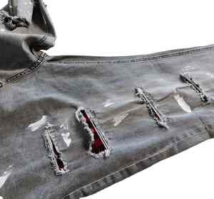 กางเกงยีนส์สั่งทำพิเศษ ผ้าคอตตอนหนานุ่ม ปักลาย กางเกงวินเทจ กางเกงยีนส์สั่งทำพิเศษสำหรับผู้ชาย - Product Image 2