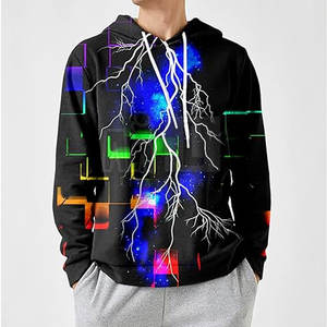 เสื้อฮู้ดผ้าฝ้ายโพลีเอสเตอร์สำหรับผู้ชายพิมพ์ลายสีพื้นใหม่ล่าสุด - Product Image 3