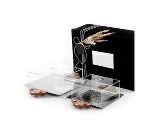 Lot de 2 plateaux de service en bois et métal forme personnalisée idéale pour les articles d'hôtel plateaux de table élégants en gros - Product Image 3