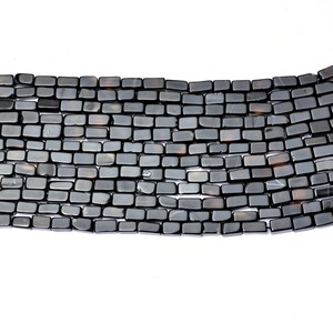 Cuentas de Ónix Negro Lisas en Forma de Tubo Cuboide de 5x10mm, Ónix Natural, Piedra Semipreciosa, Raro, Cuentas de Ónix en Forma de Ladrillo para la Fabricación de Joyas - Product Image 1